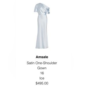 Amsale Ice Blue Gown